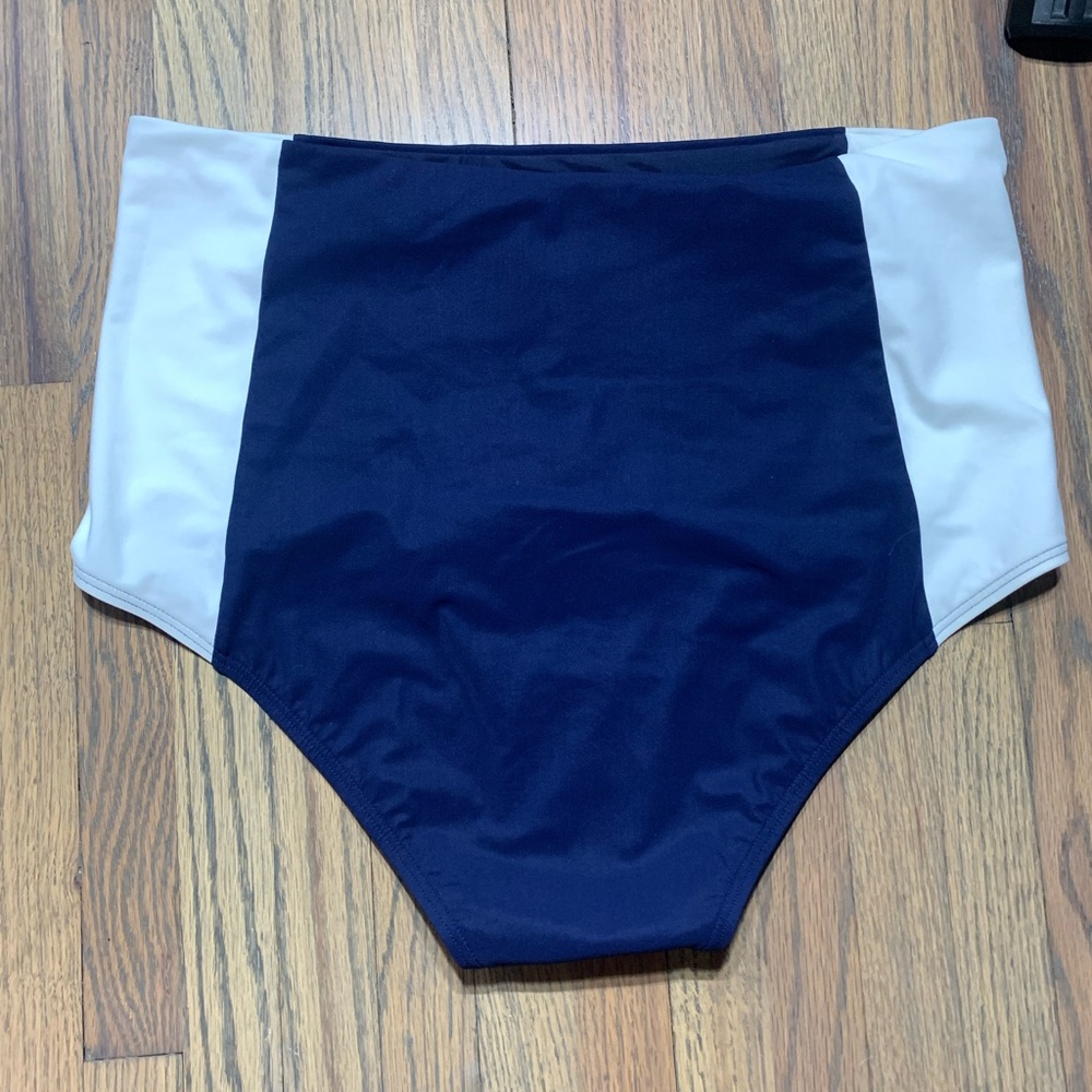 NWT Tory Burch swim suit bottoms navy blue white XL - Picture 11 of 11